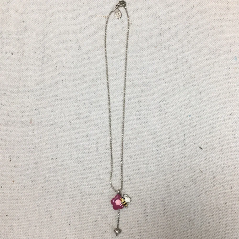 Cookie Lee Silver necklace Bee Flower Heart